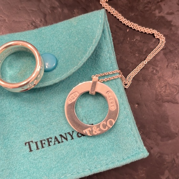 SET! EUC Tiffany & Co 1837 bundle.   Medium hoop earrings. - Picture 2 of 5